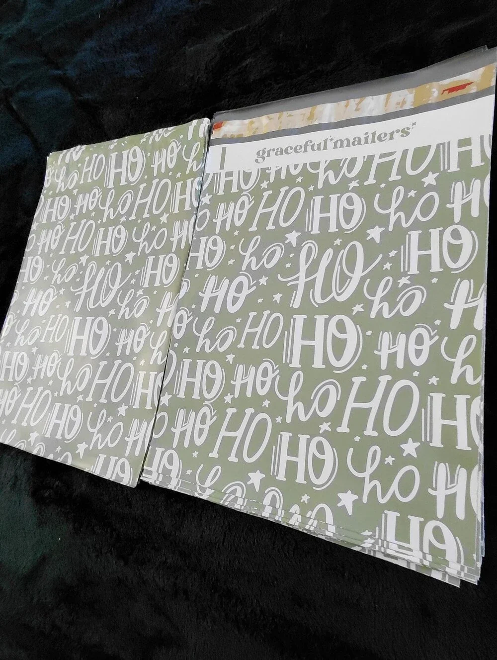 20ct. 10x13 Holiday Polymailers Bonus Random Thank You Cards And Stickers